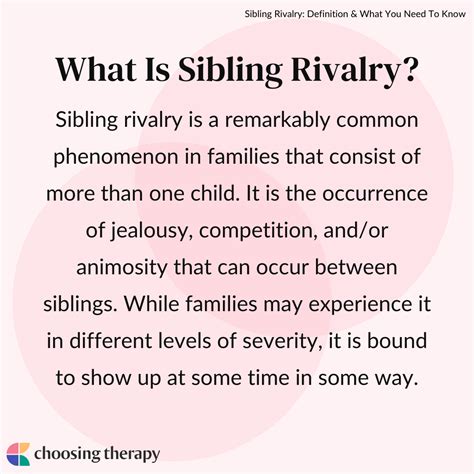 what is sibling rivalry definition.